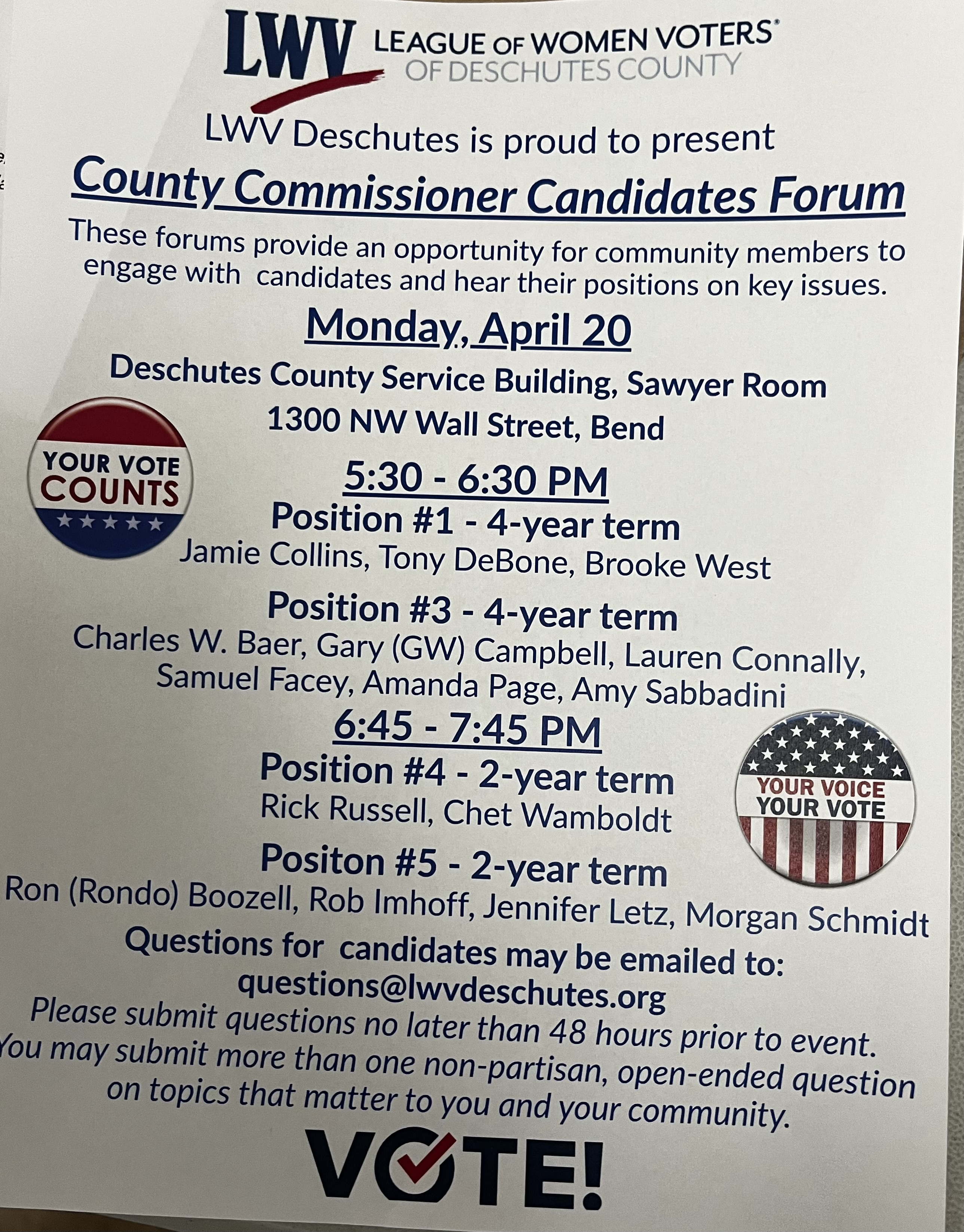 County Commissioner Candidat Forum