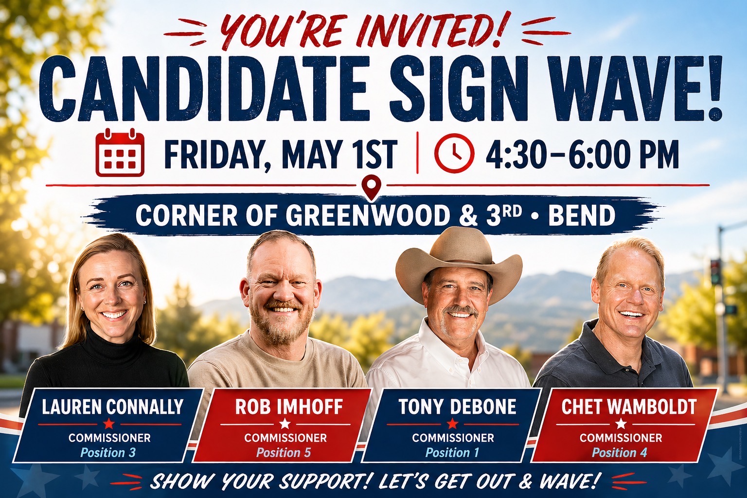 Commissh Candidates Sign Wave