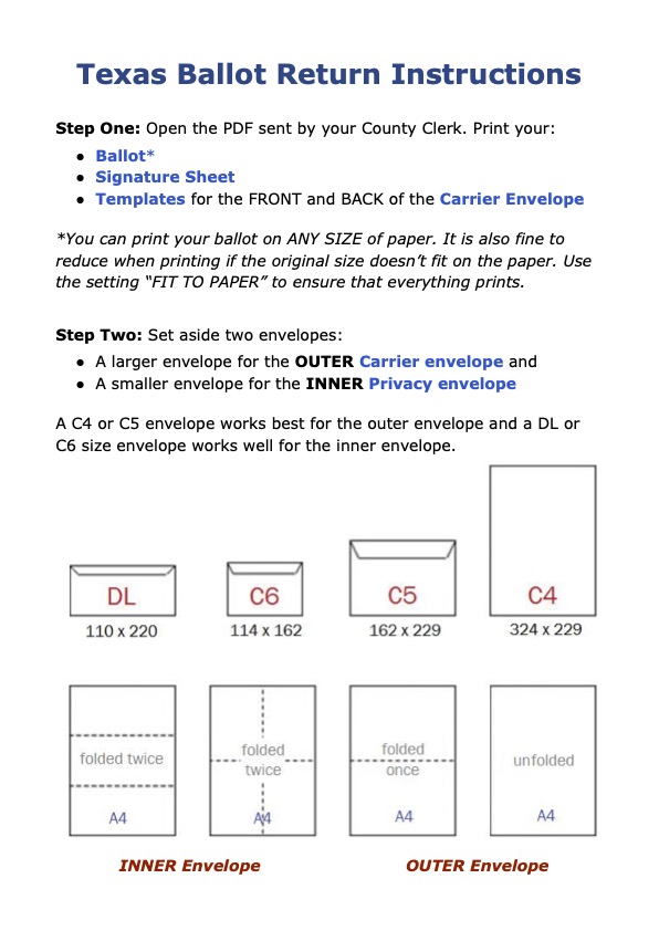 TX Ballot Return Democrats Abroad