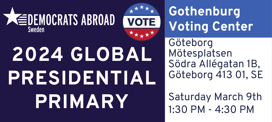 Global Presidential Primary | Vote March 9 in Gothenburg!