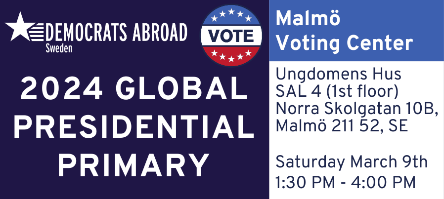 Global Presidential Primary | Vote March 9 in Malmö!