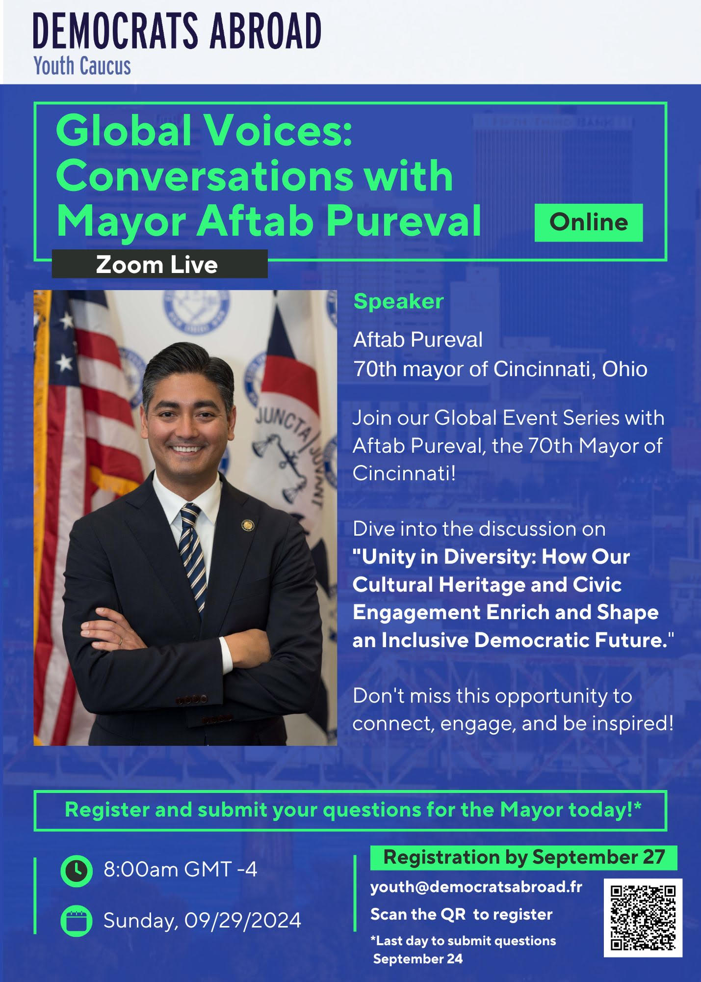 picture of Aftab Pureval and event information