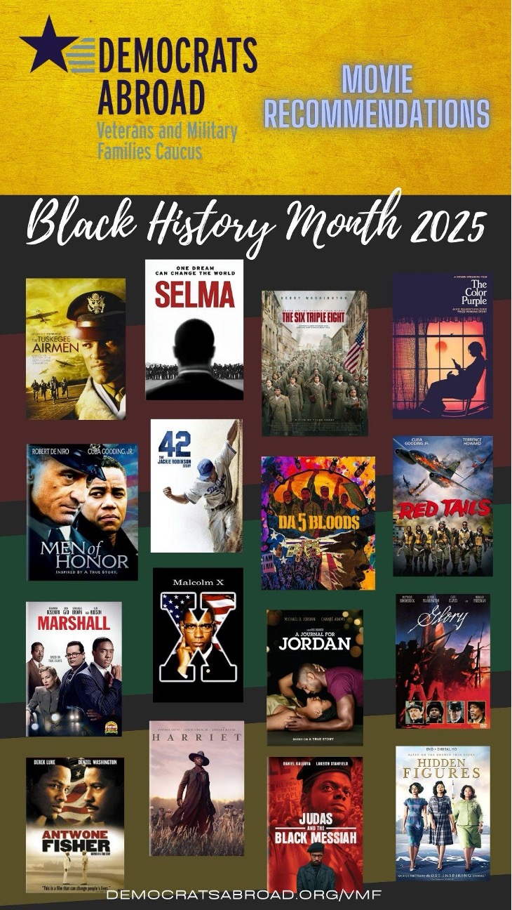 Democrats Abroad VMF Movie Recommendations: See list below