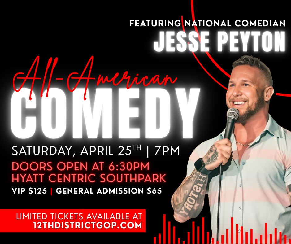 District 12 Announces All-American Comedy coming to Charlotte Saturday, April 25 starring Jesse Peyton