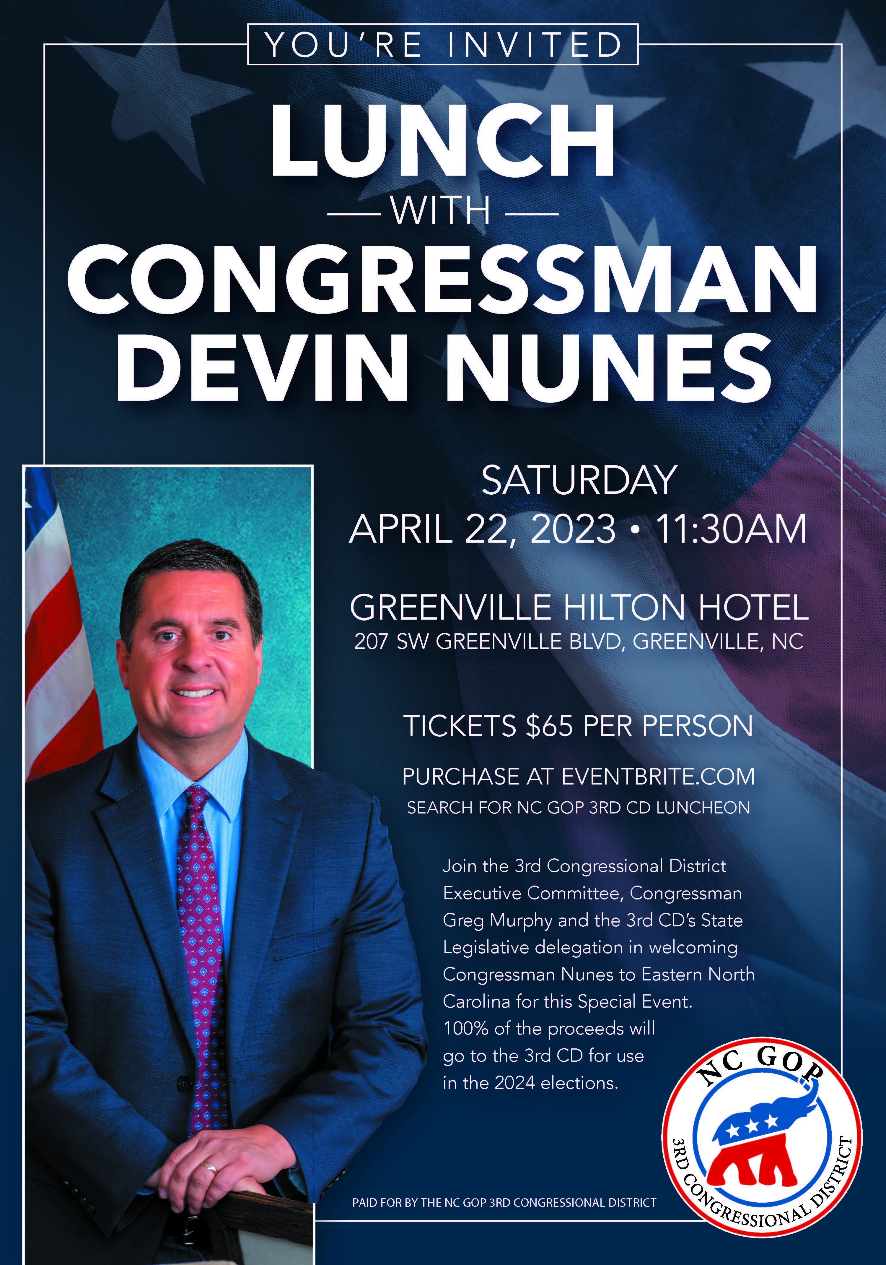 Rep Nunes lunch Onslow County Republican Party