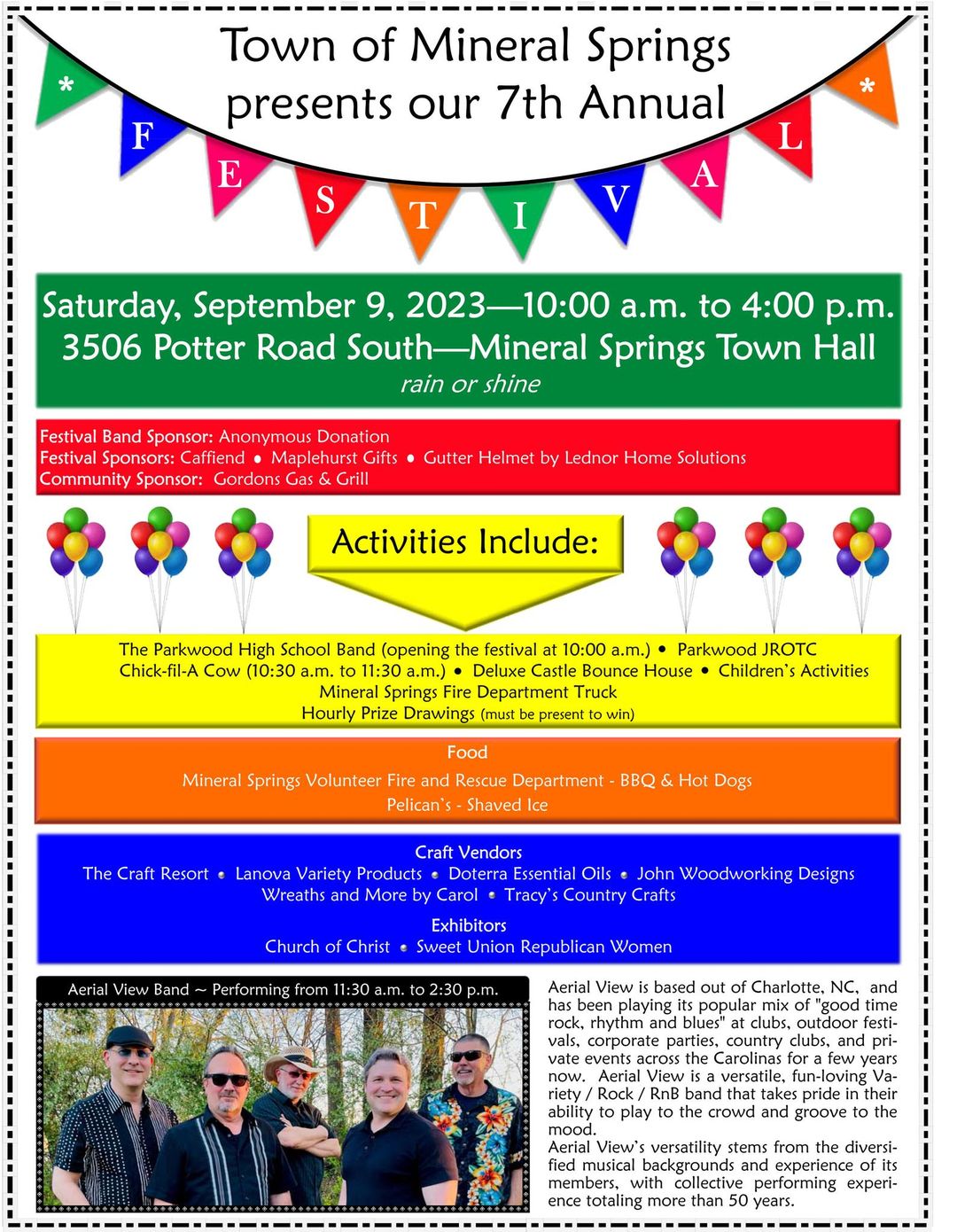 SURW at Minerals Springs Fall Festival 2023 Union County Republican Party