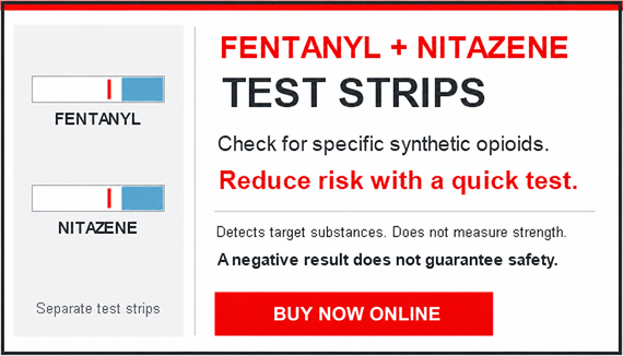 Fentanyl and nitazene test strips available from the Drug Policy Australia shop