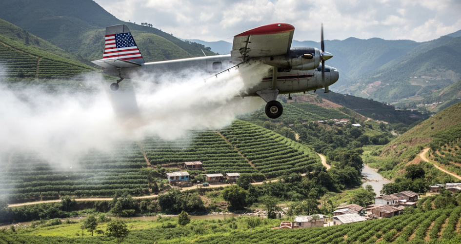 Arial coca crop fumigation 