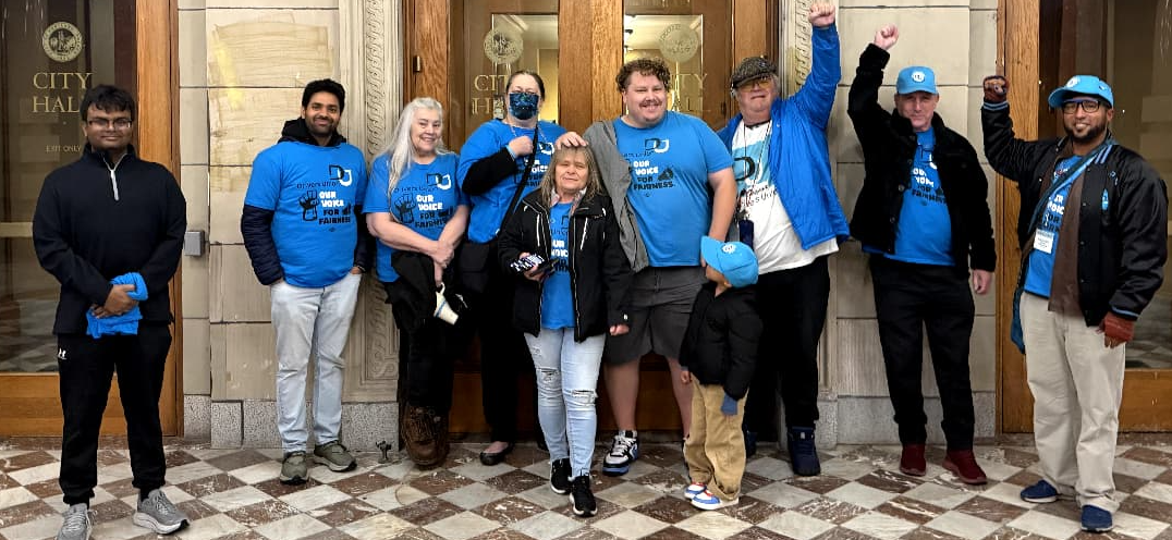 Uber & Lyft drivers at Portland City Hall