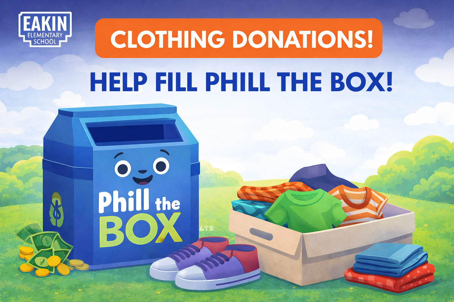 No folding. No sorting. Just drop + fund Eakin