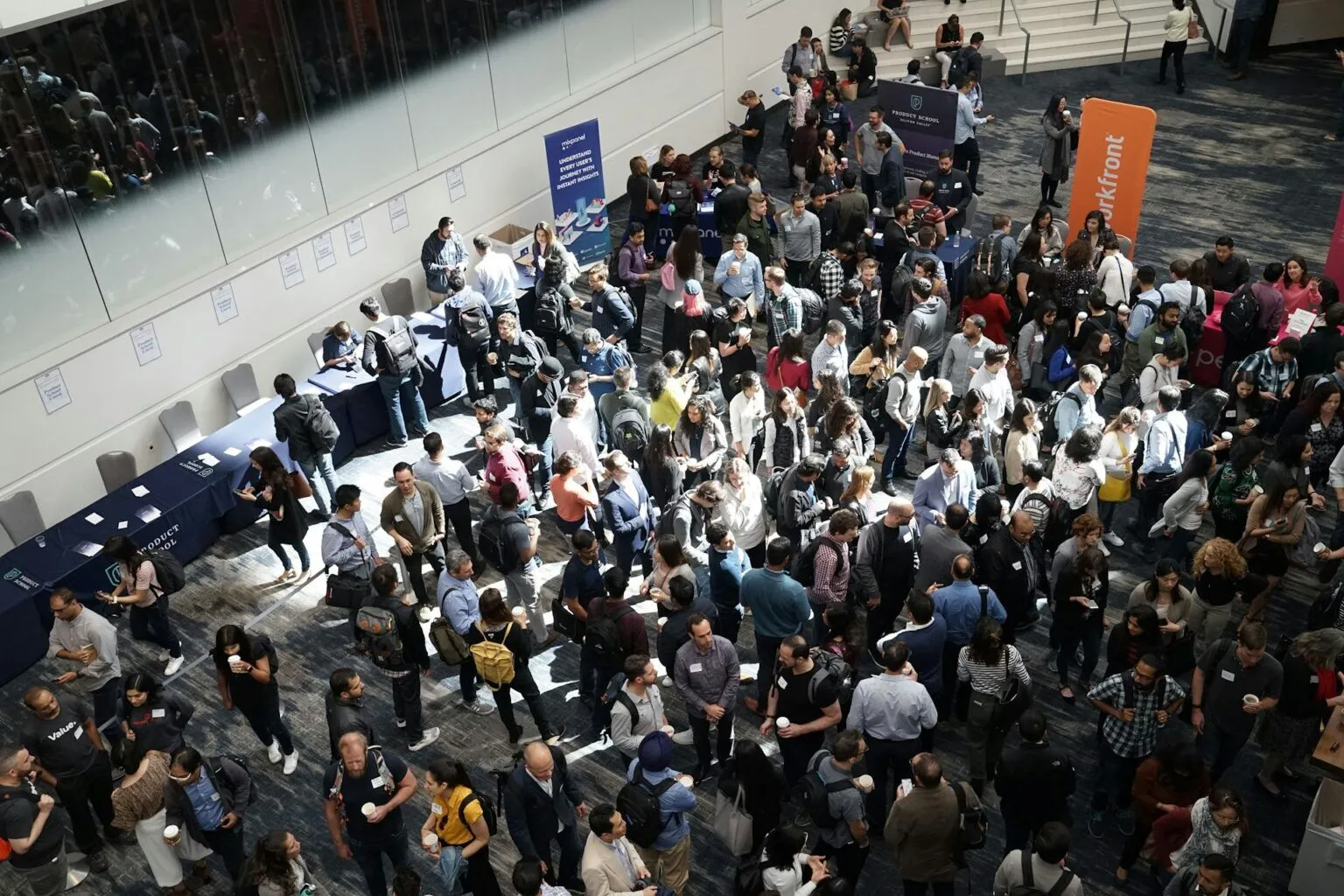 Crowded conference floor of the Geneva 2025 UN
plastics treaty meeting