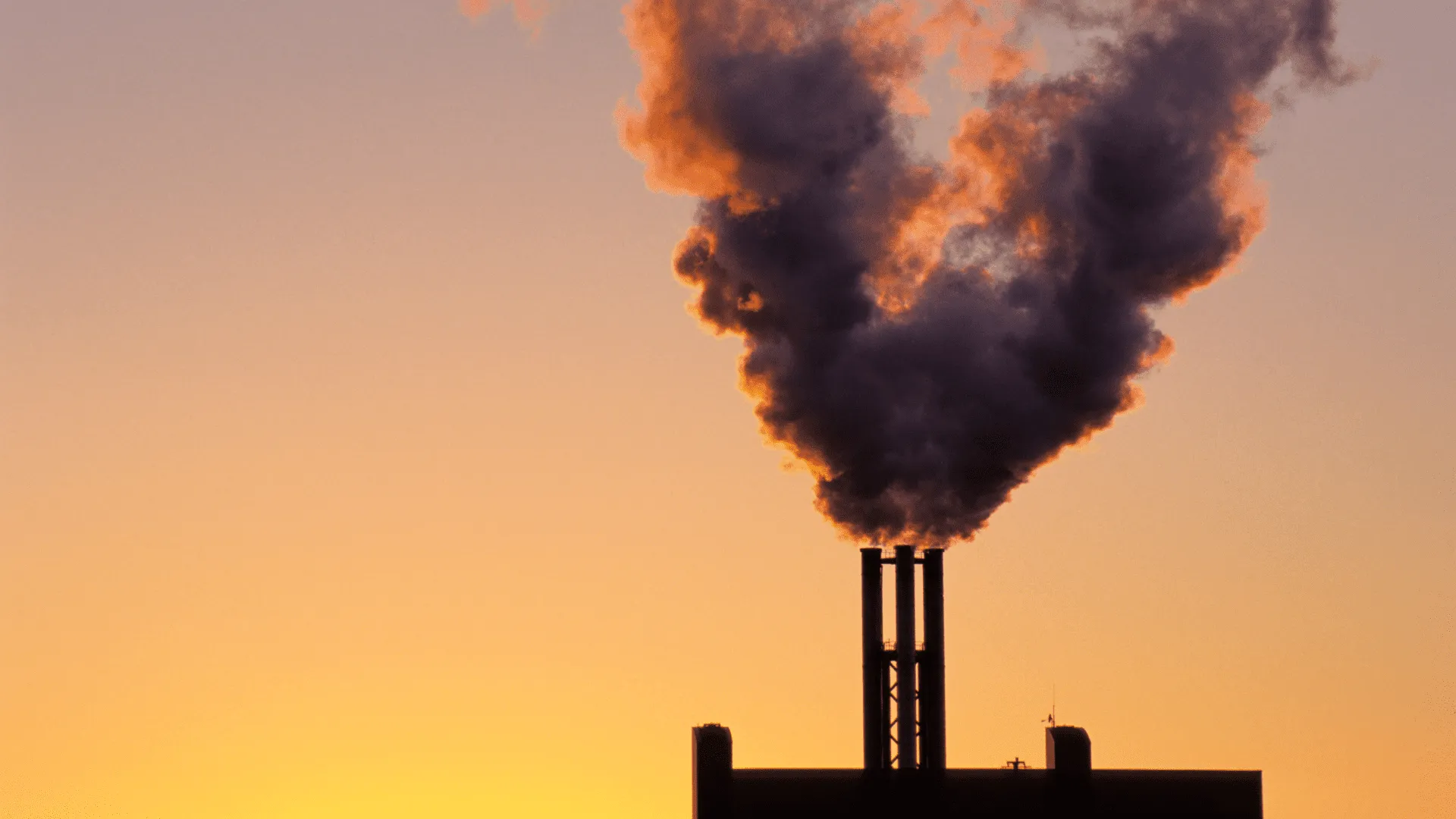 Sunset smoke stack