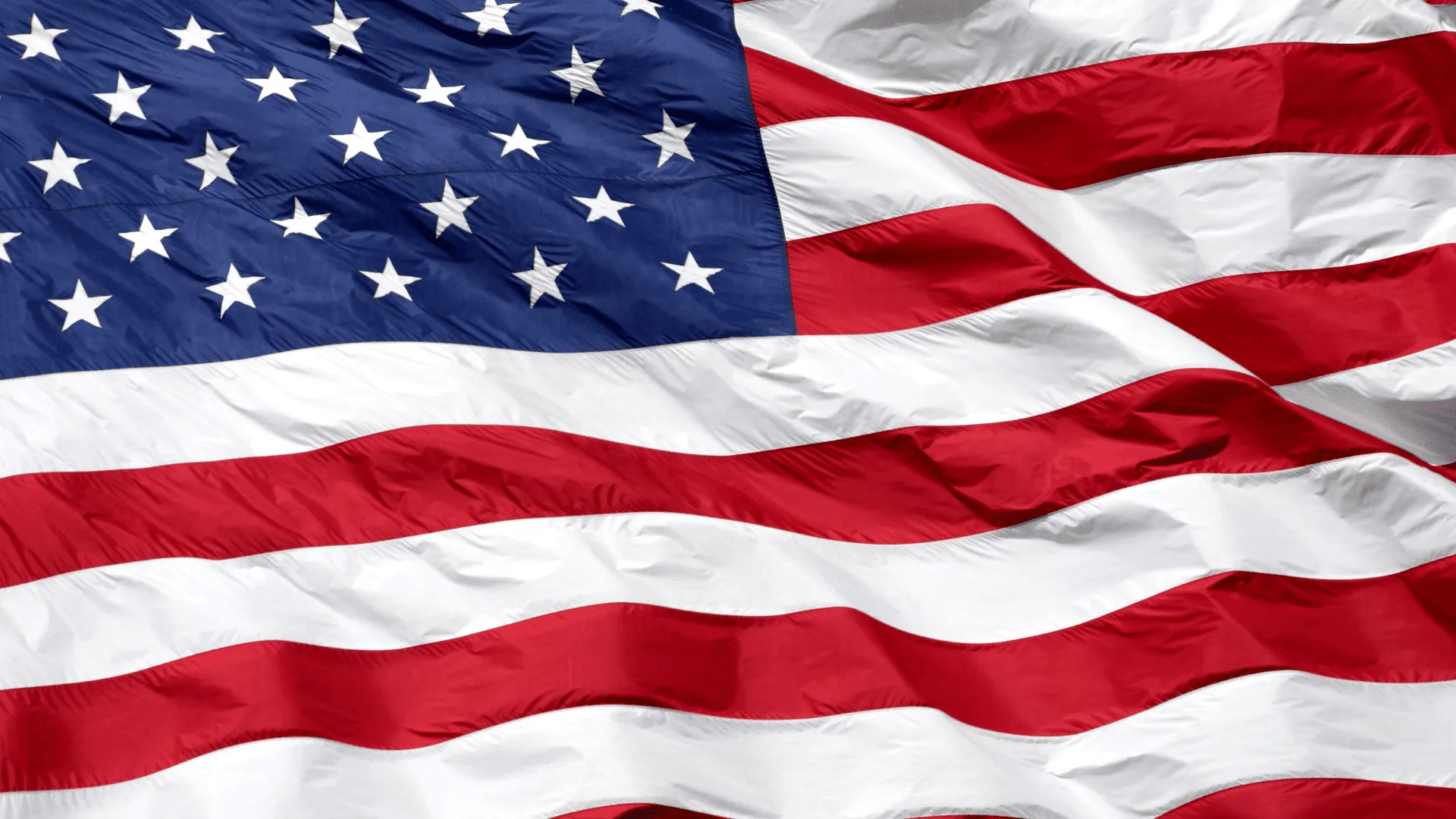 American flag waving