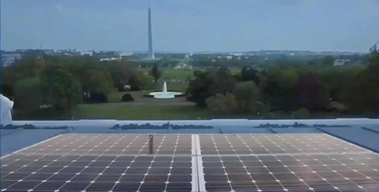 Rooftop view of DC from a building solar
pannel