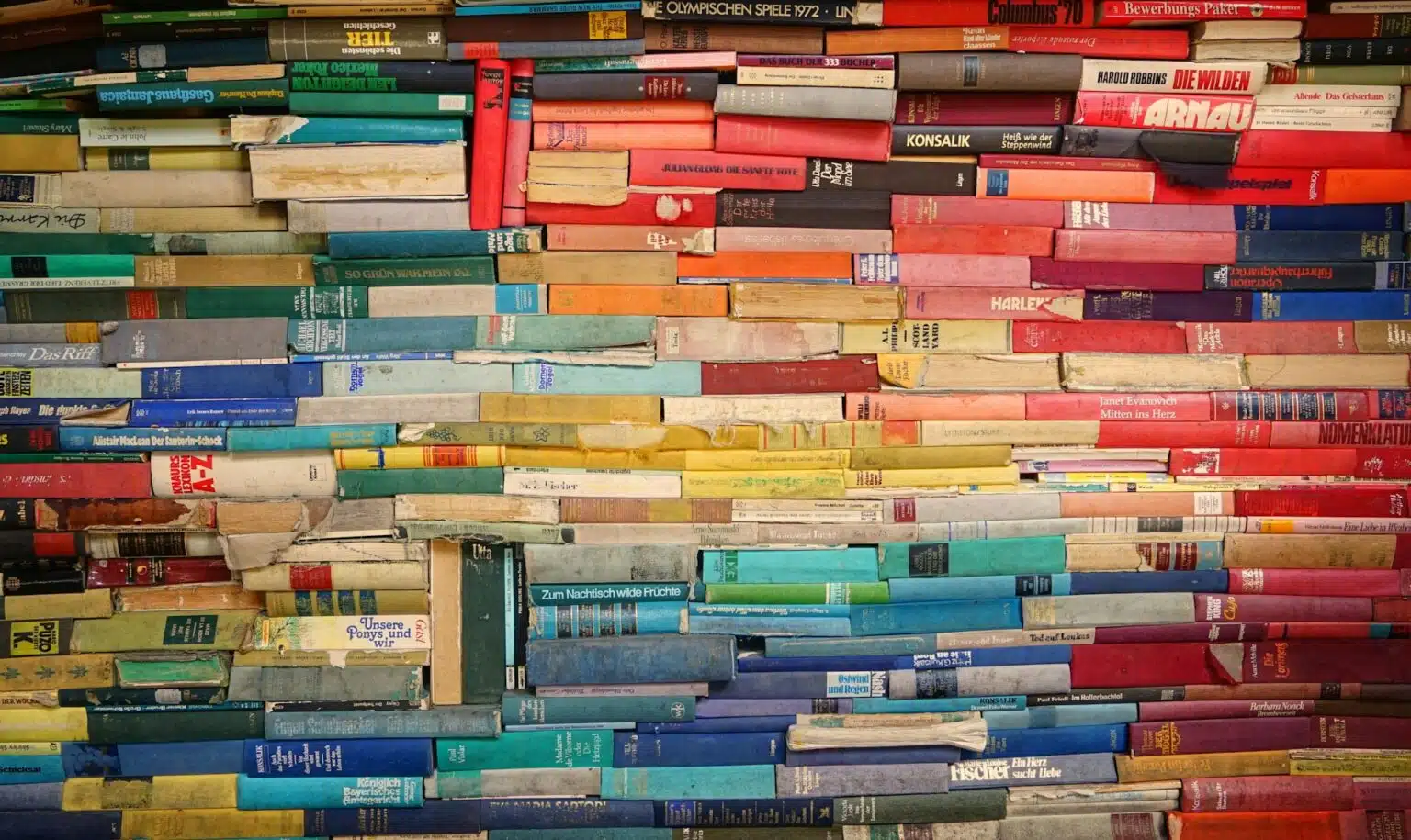 colorful stack of books