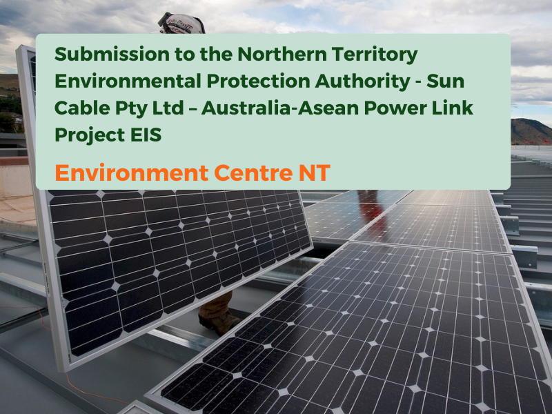 Submission to the Northern Territory Environmental Protection Authority