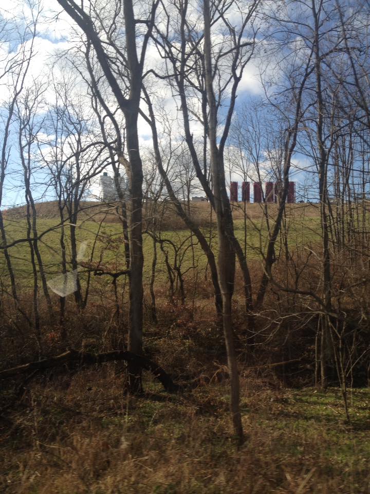 A fracking pad sits on top of a hill in Southwestern Pennsylvania