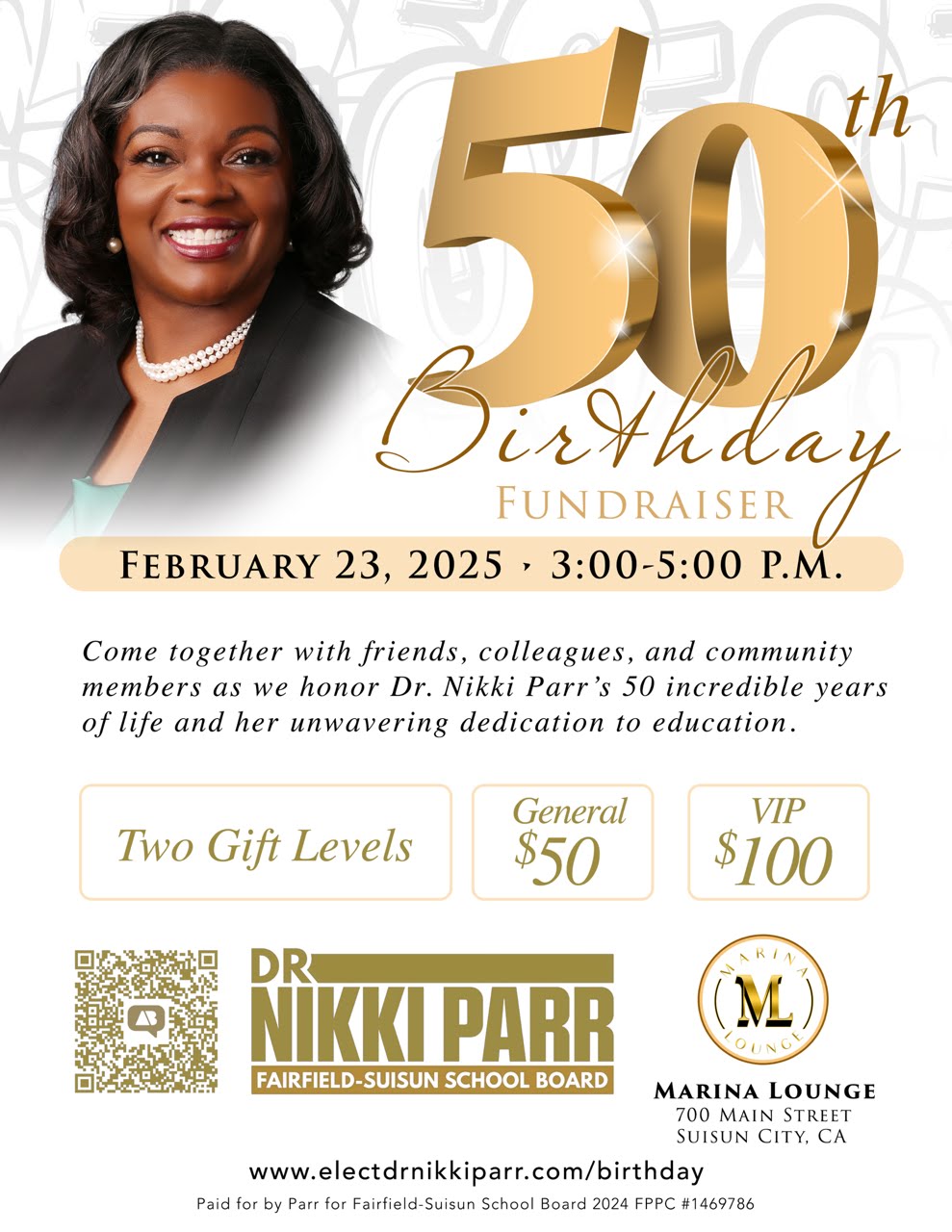 Dr. Parr Birthday Fundraiser - Elect Dr Nikki Parr 2024