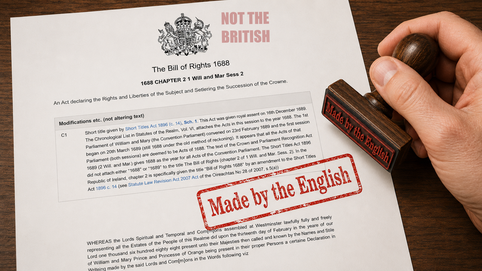 The Bill of Rights 1688