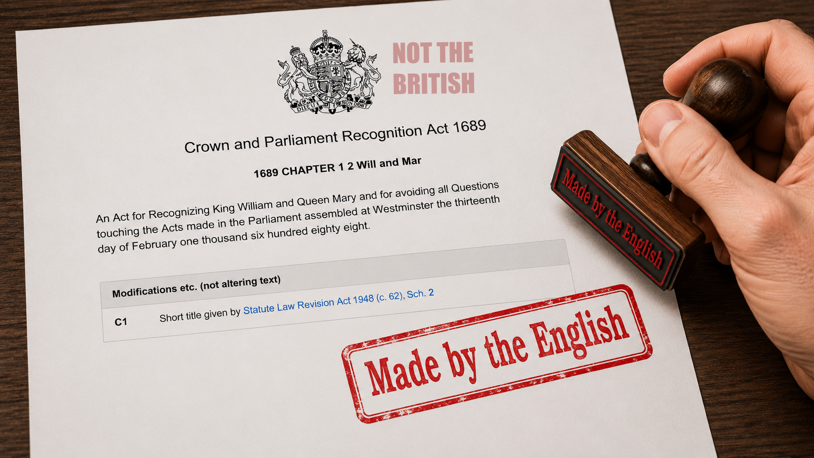 Crown and Parliament Recognition Act 1689