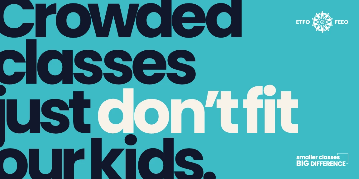 Crowded classes just do not fit our kids