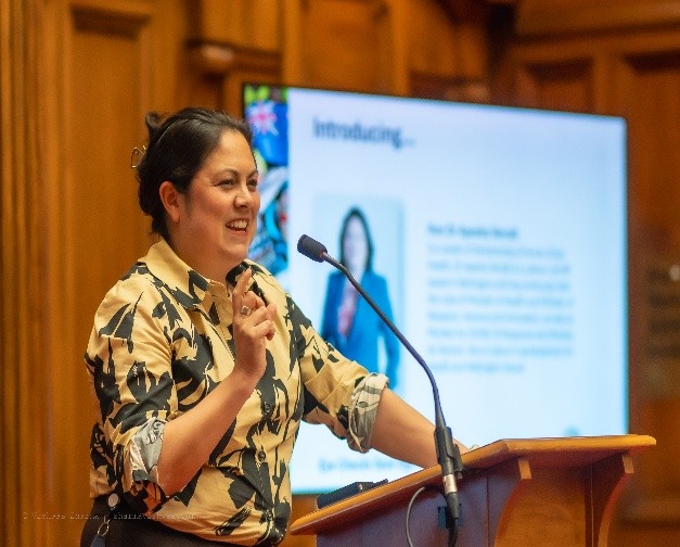 Hon Dr Ayesha Verrall speaking at the PFEH event 