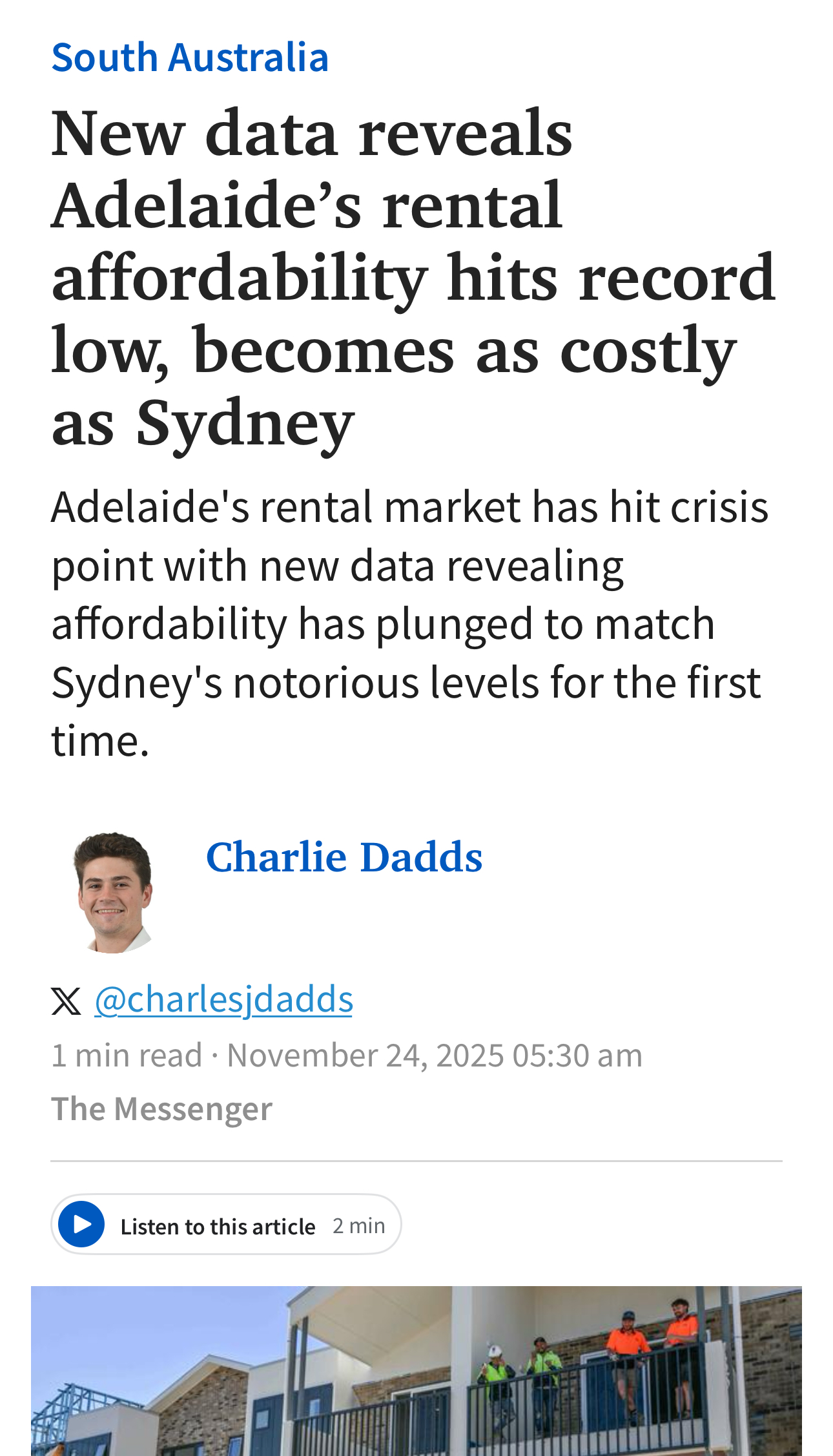 With Adelaide rents now as bad as Sydney — immigration must be cut and supply increased