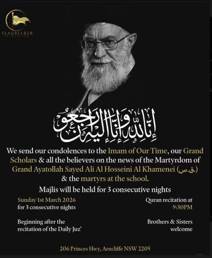 ASIO watch list for people who attend Khamenei memorial services