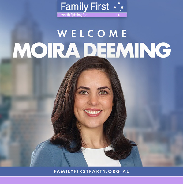 Moira Deeming joins Family First as Western Metro lead candidate 