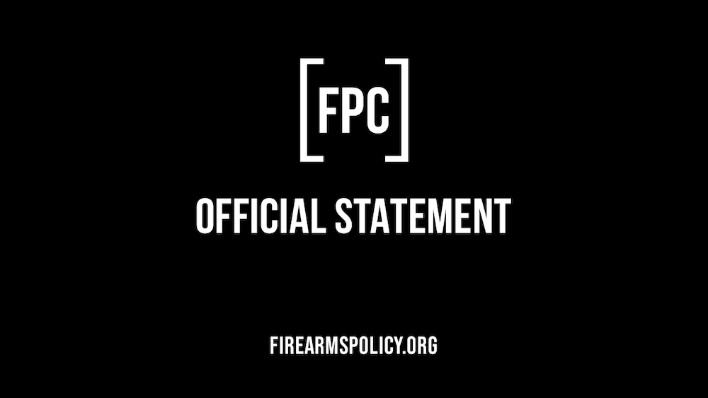 FPC Statement on Media Rumors of DOJ Policy Discussions Regarding Potential Firearm Restrictions