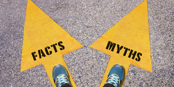 two arrows with facts and myths