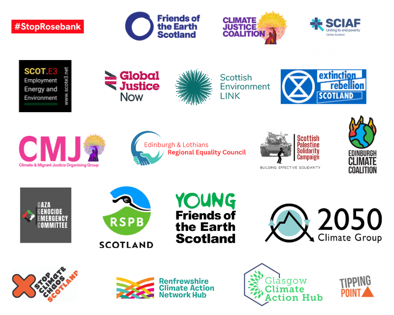 graphic of logos of all the organisations involved in the march