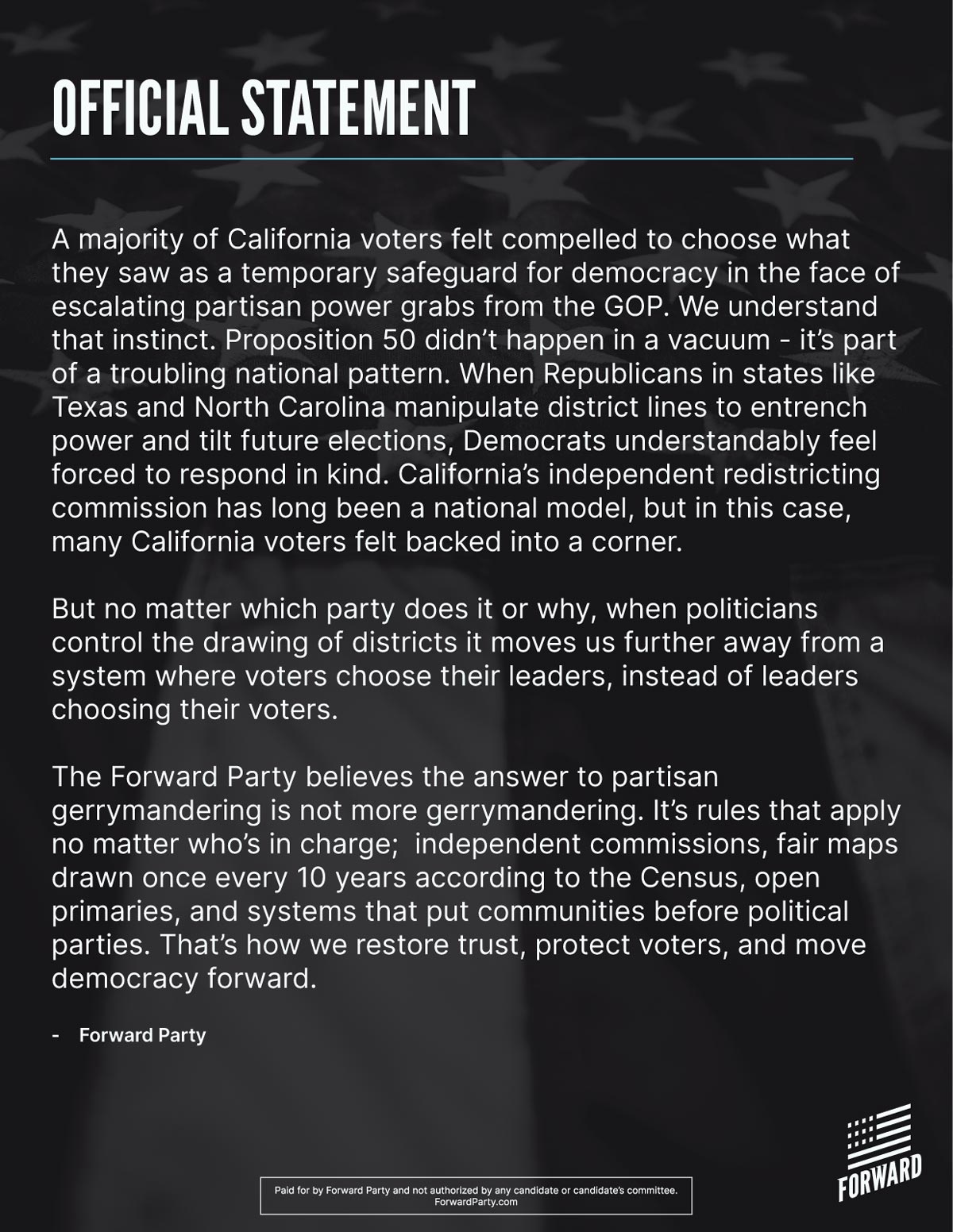 Official CA Prop
50 Statement FWD_Prop50_Statement.jpg