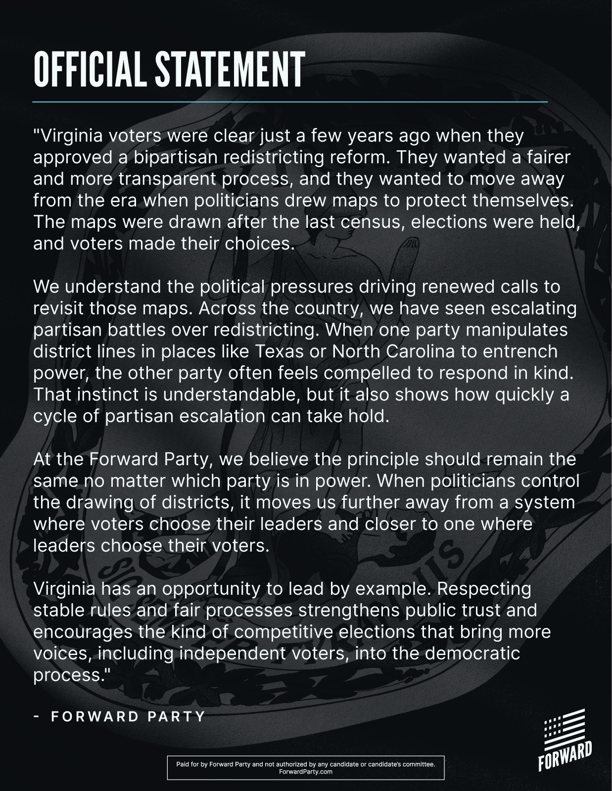 VA Gerrymandering Statement