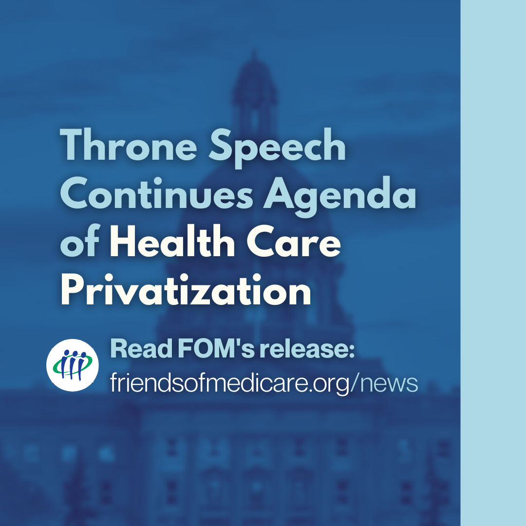 Throne Speech Continues Agenda of Health Care Privatization