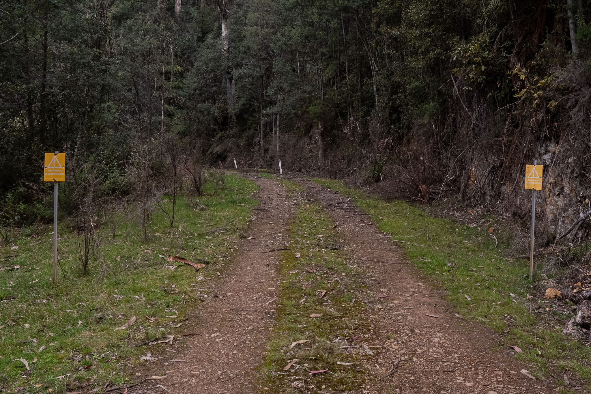 Exclusion signs clearly identify the area as sensitive. Exclusion signs clearly identify the area as sensitive.