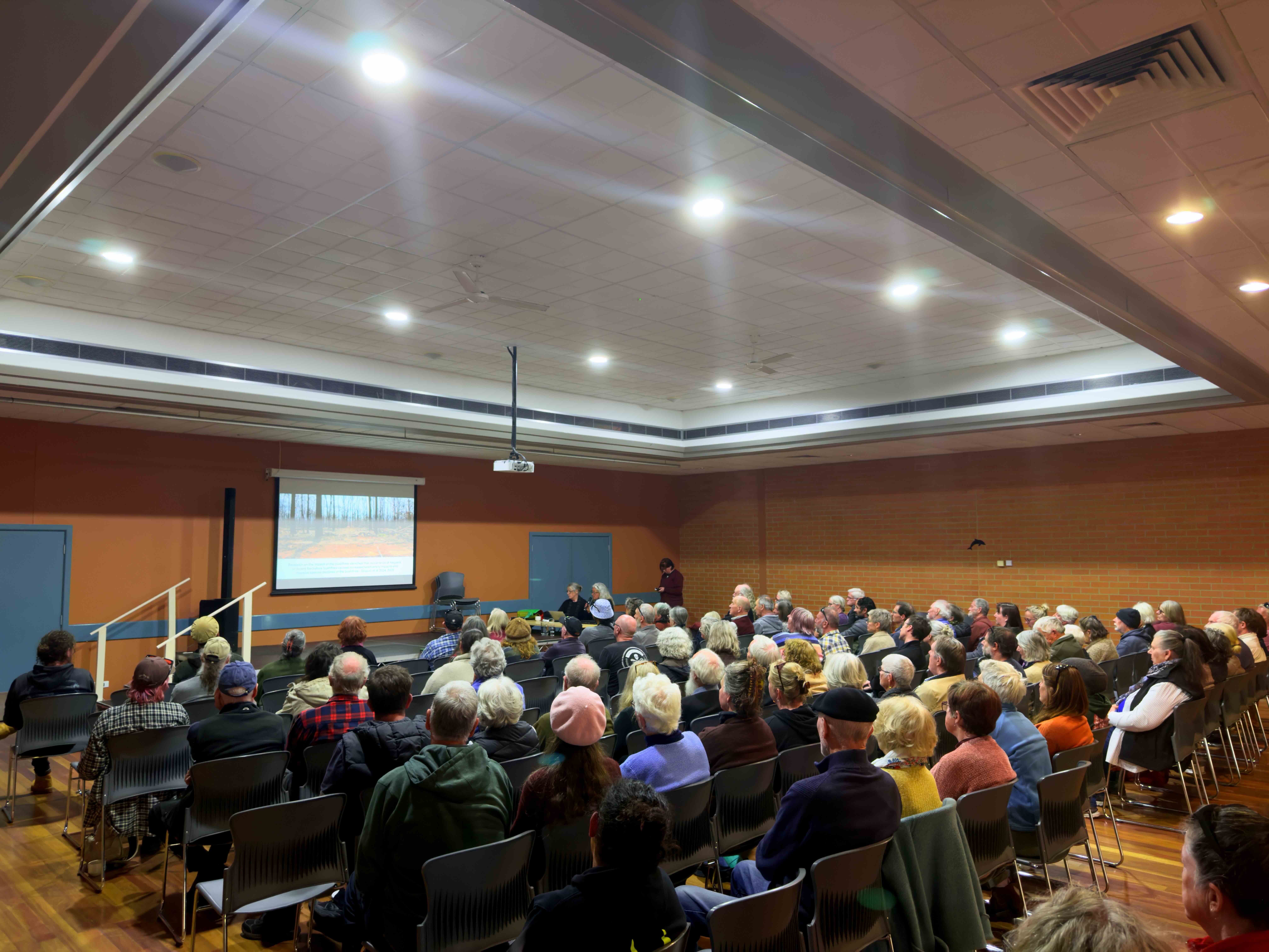 The Mechanics Hall crowd during the event