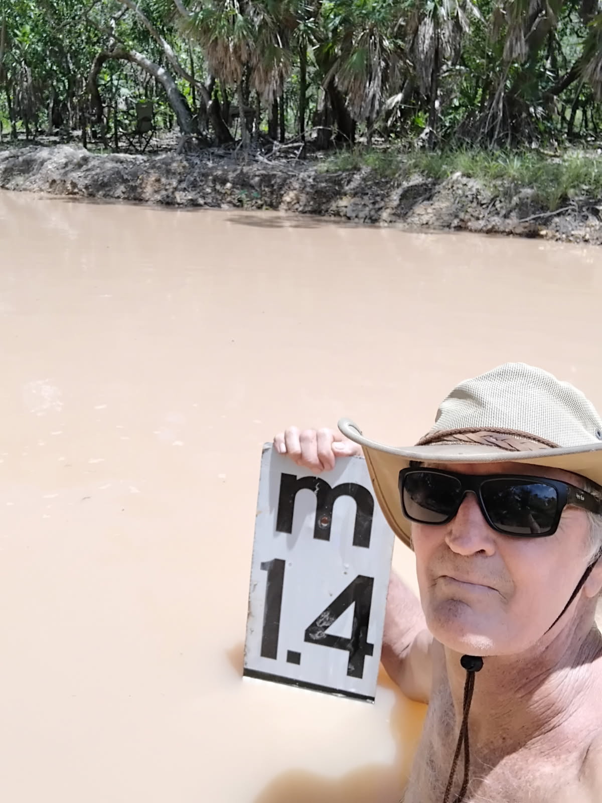 Stevo, swimming in croc-infested waters in 2024