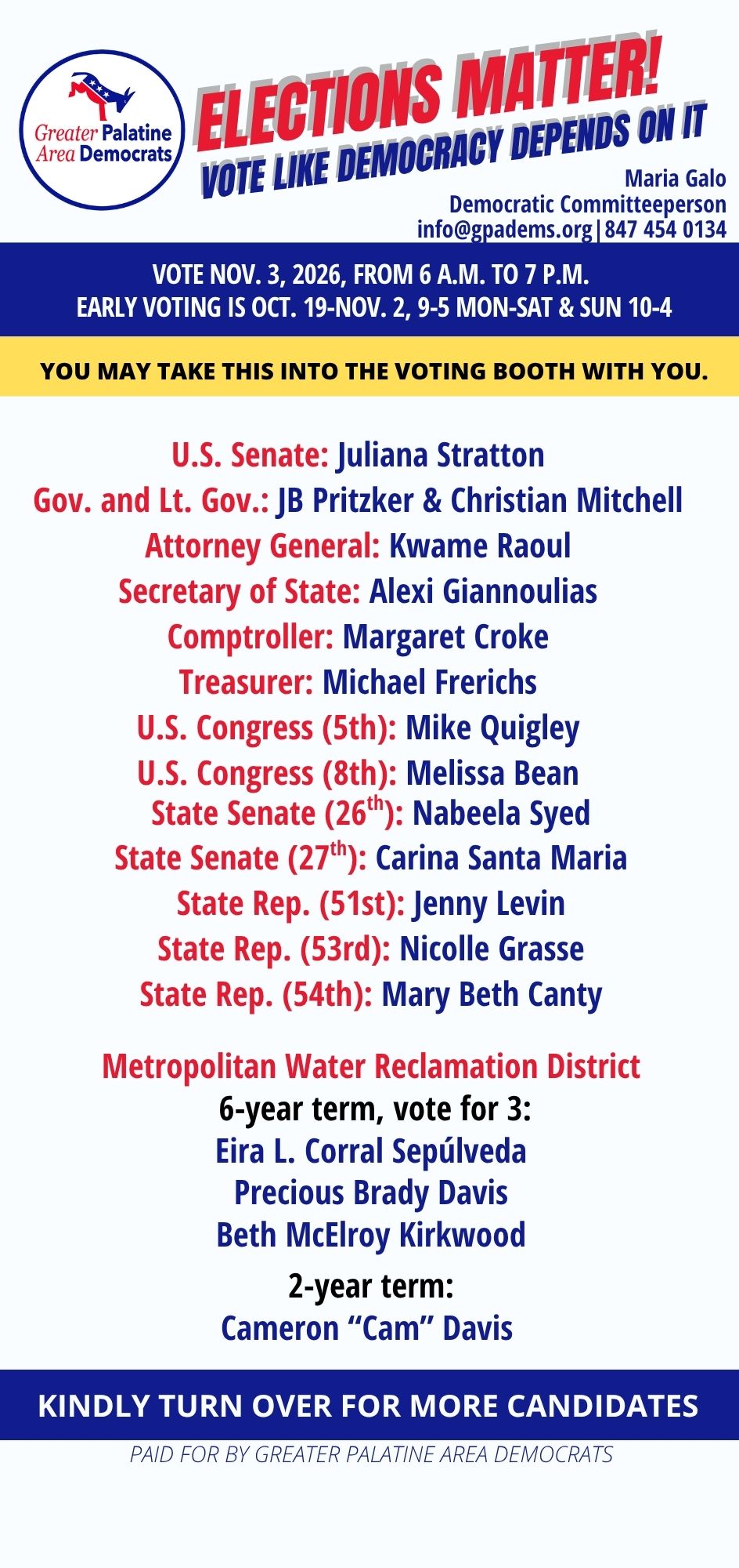 Sample Ballot Page 1