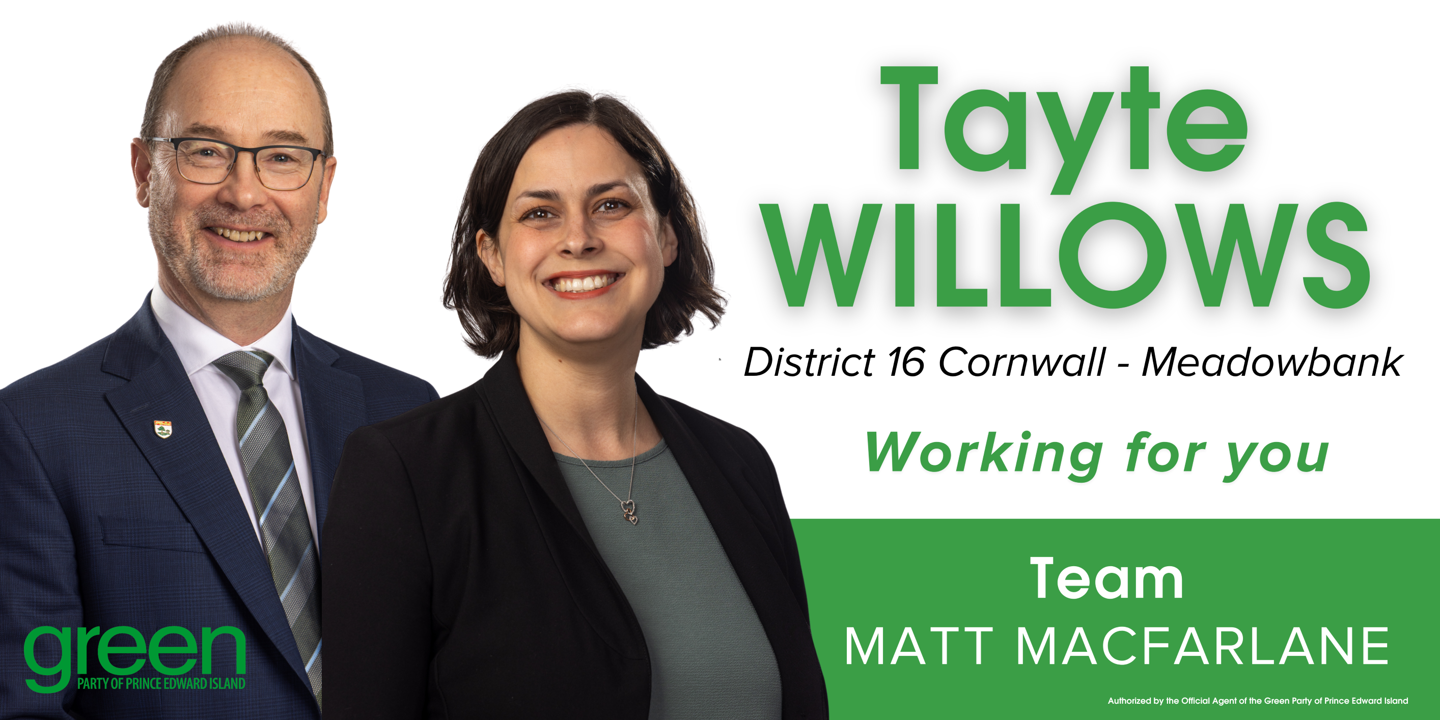 Tayte Willows is Green candidate for District 16 Cornwall-Meadowbank