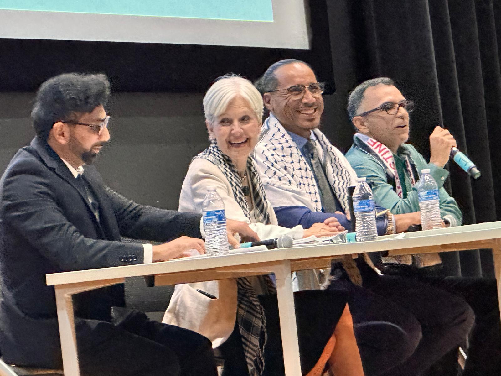 Jill Stein, Butch Ware, & Eddie Espinoza at town hall