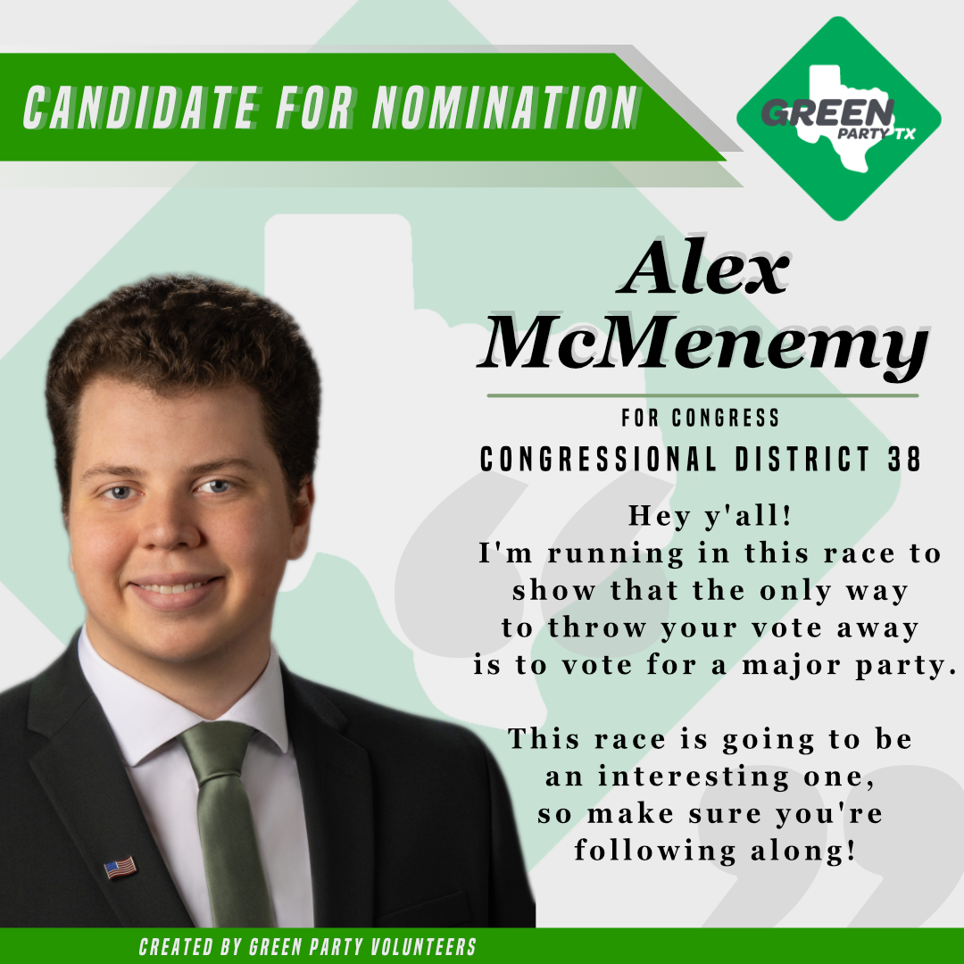 Alex McMenemy for Congress District 38
