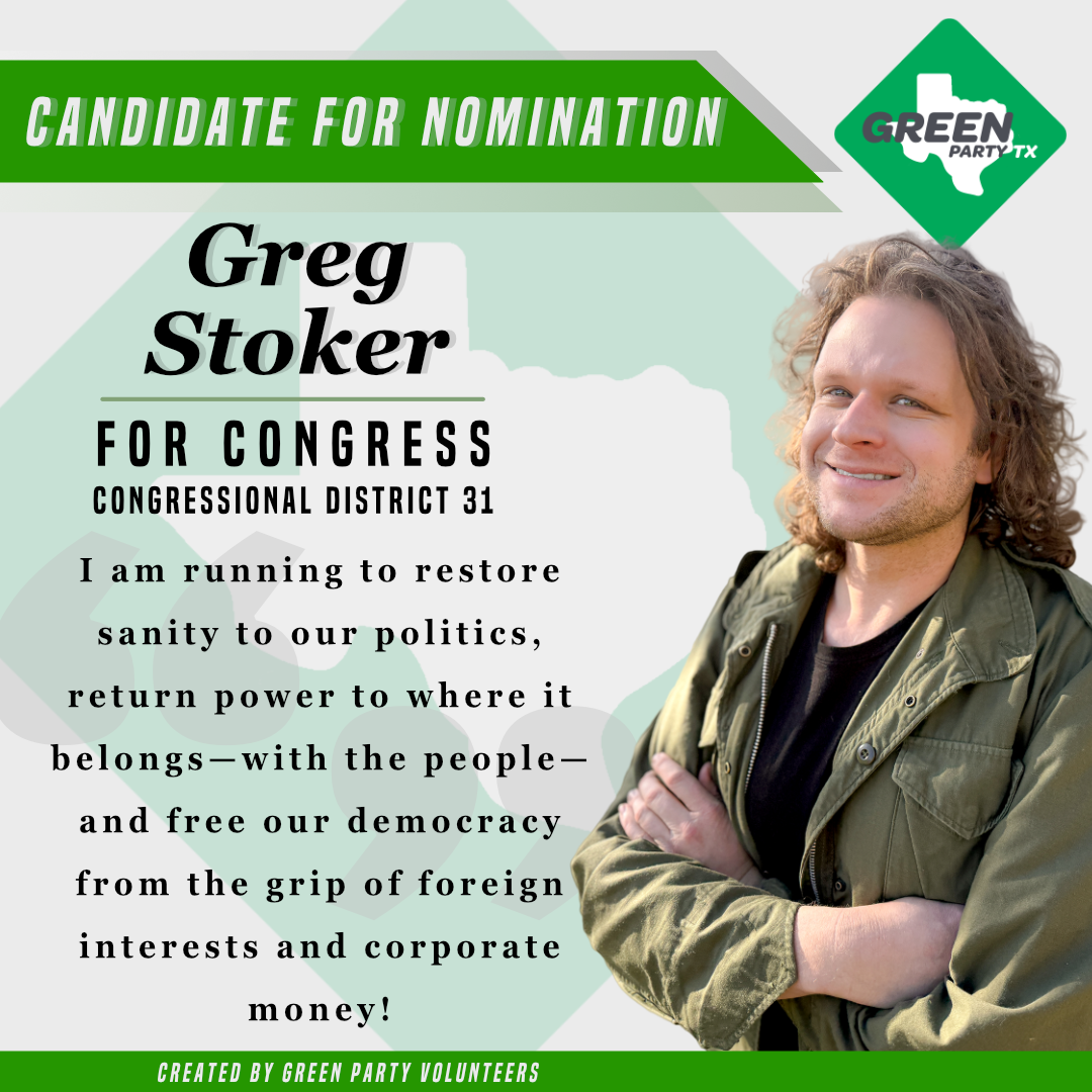Greg Stoker for Congress District 31