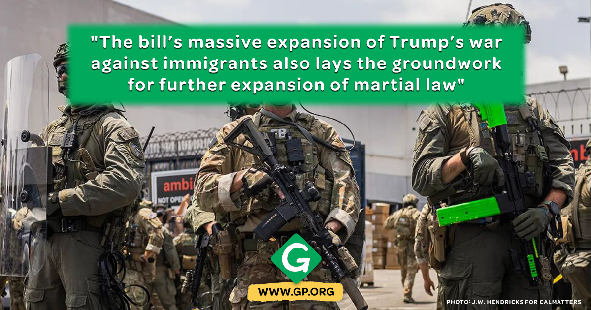 Green Party Condemns Trump Budget - Press Release Trump Bill