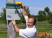 Photo - Mayor Steve Pellegrini installed the sign on Kettleby Road, King.