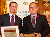 Photo - former Premier Dalton McGuinty and Greenbelt CEO Burkhard Mausberg