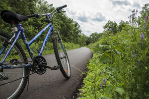 Bike on path