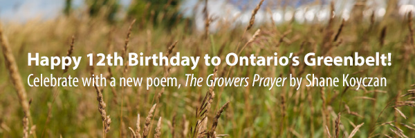 Photo – Celebrate the Greenbelt's 12th Birthday with a new Poem by Shane Koyczan!