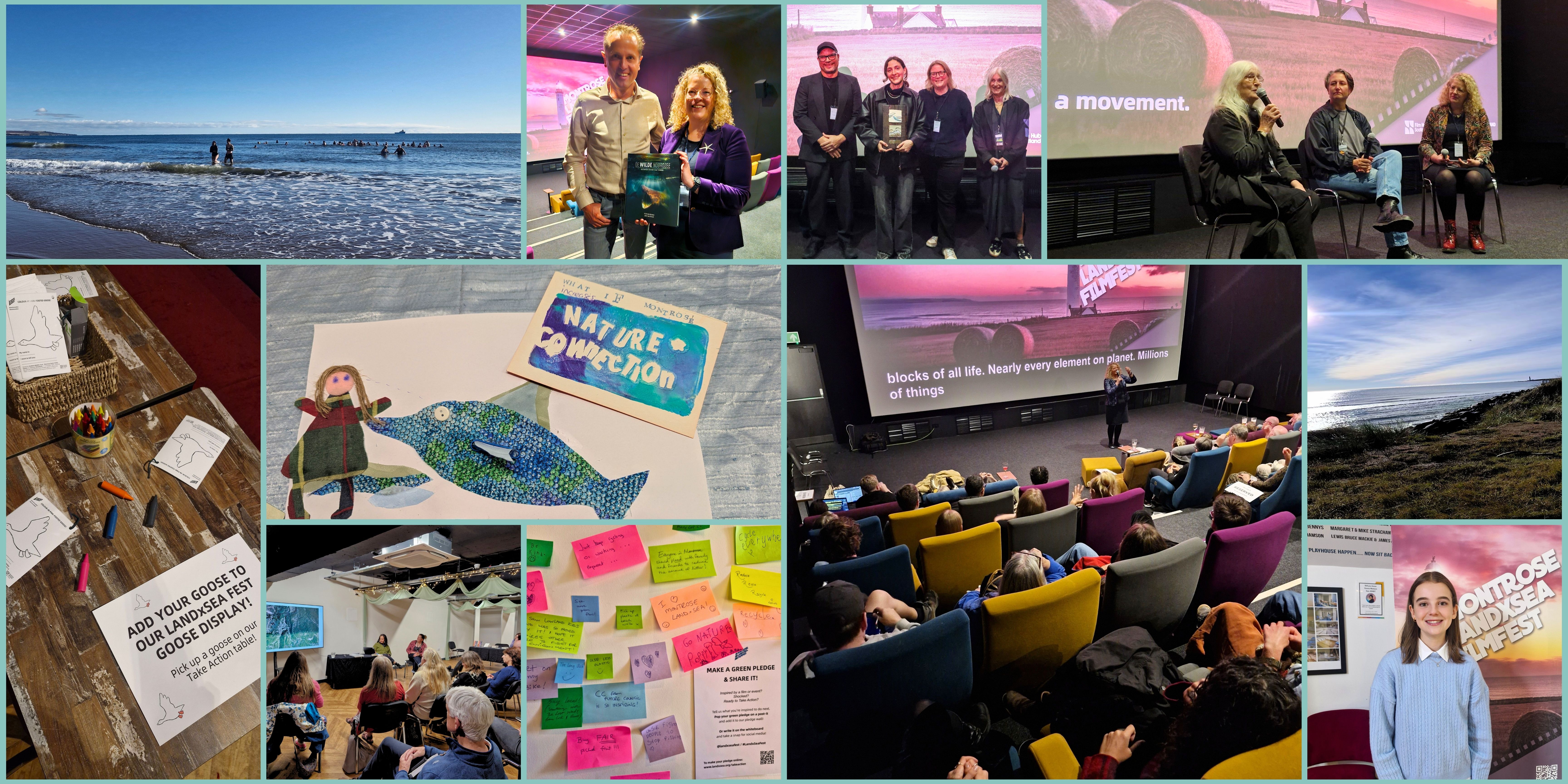 A collage of pictures from LandxSea Film Festival 2025