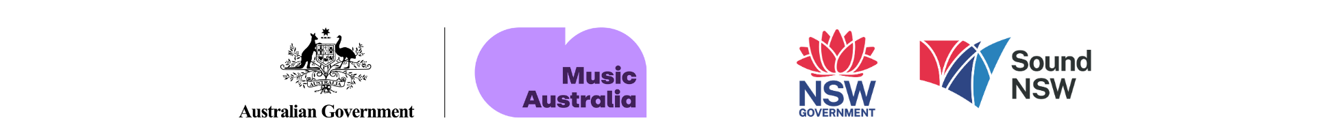 The Music Australia logo and Sound NSW logo.